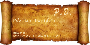 Péter Dorián névjegykártya